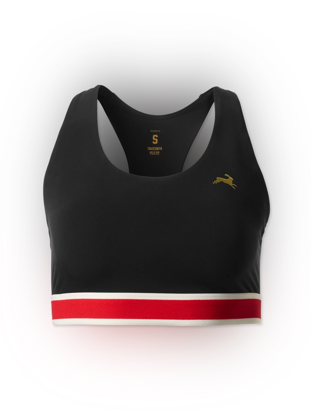 Tracksmith Run Bra Black Racerback XS